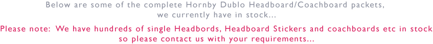 Hornby Dublo Headboards